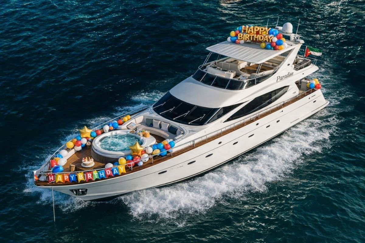 Premium seating area for yacht wedding in Abu Dhabi