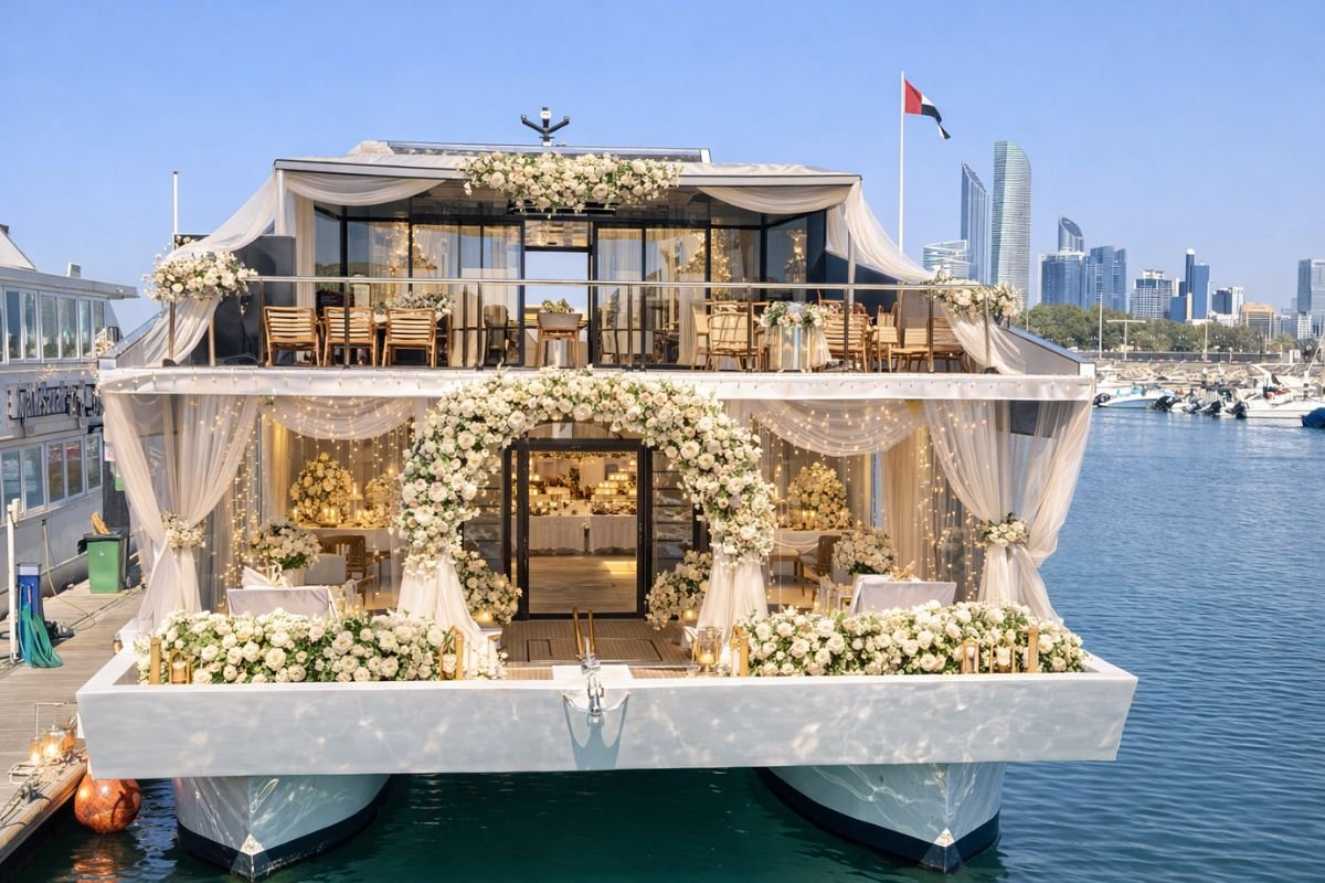 Pink Yacht Wedding Abu Dhabi Lounge